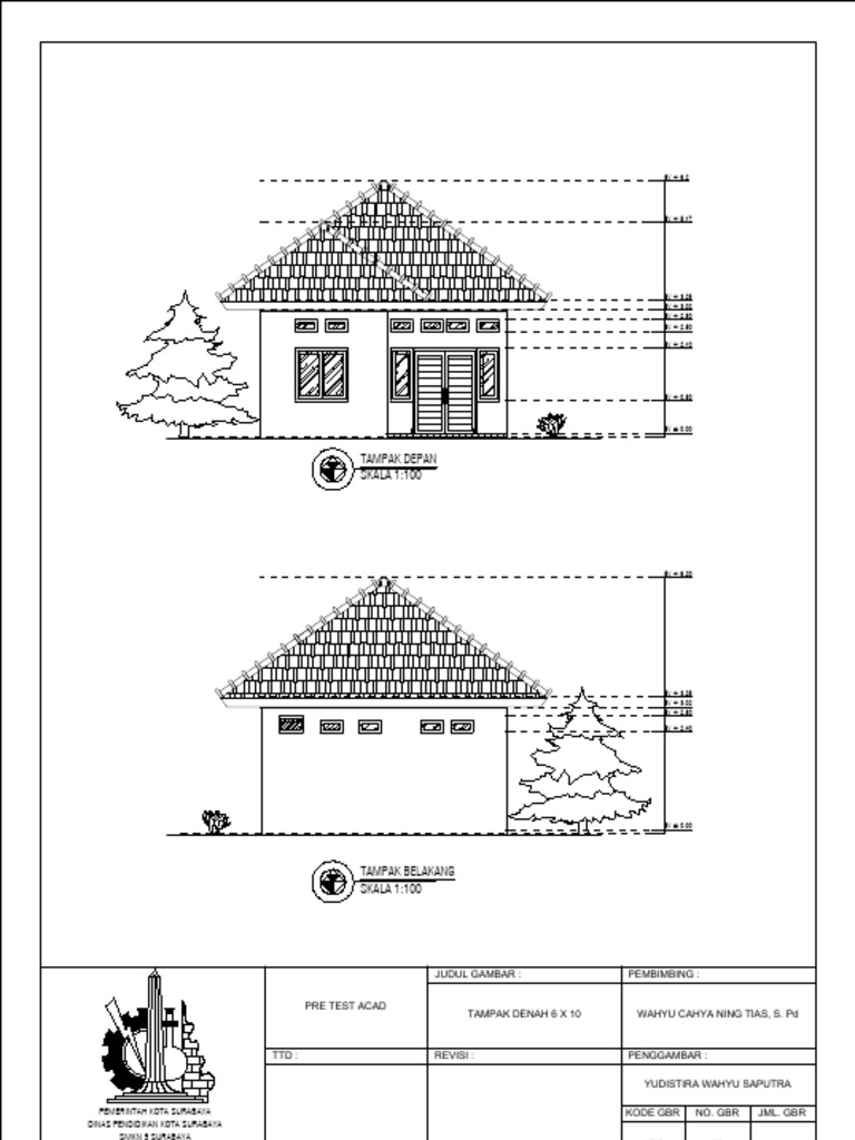 Tampak depan/belakang denah | PDF