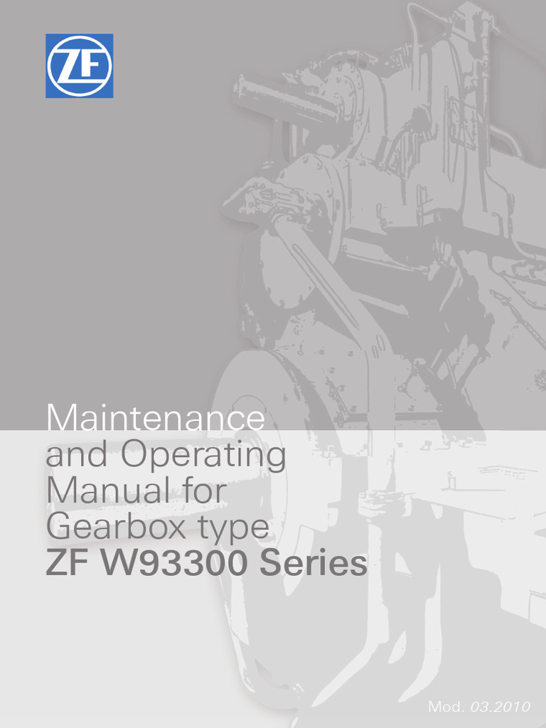 ZF W93300 Gearbox Manual | PDF | Mechanical Engineering | Manufactured ...