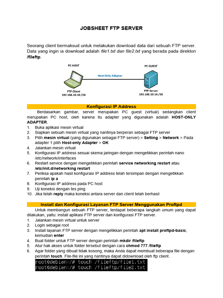 Panduan Konfigurasi FTP Server Proftpd | PDF