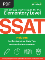 SSAT 2023TOG ElementaryGrade4