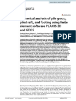 Numerical Analysis of Pile Group, Piled Raft, and Footing Using Finite Element Software PLAXIS 2D and GEO5