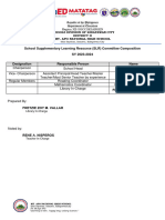 Mt. Apo NHS (SLR) Committee Composition BALABAG