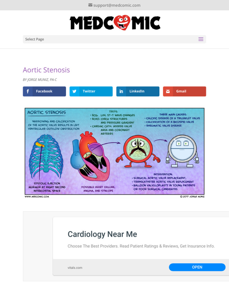 Aortic Stenosis - Medcomic | PDF