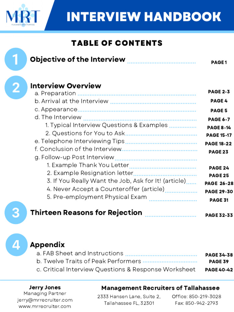 Interview Handbook | PDF | Job Interview | Employment