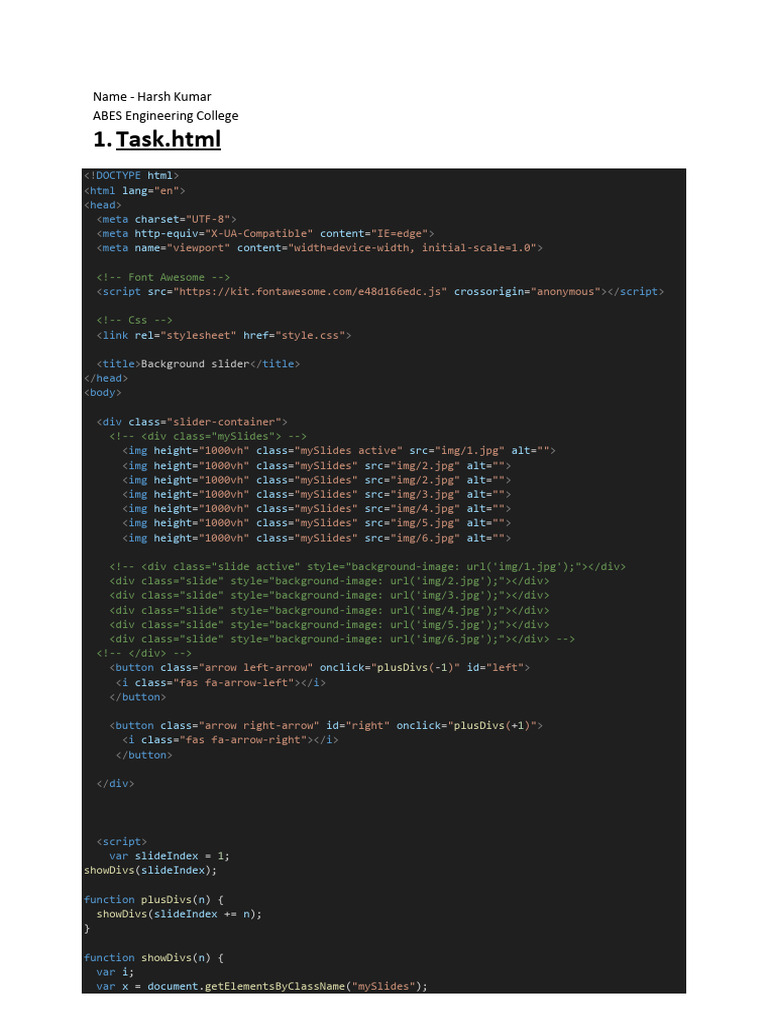 Task 1 | PDF | Html | Computing