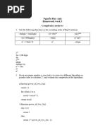 Homework Lecture3 Complexity