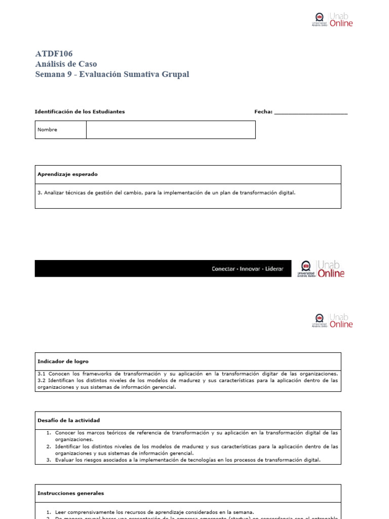 ATDF106 s9 Entregable 7 | PDF | Evaluación | Empresa de inicio