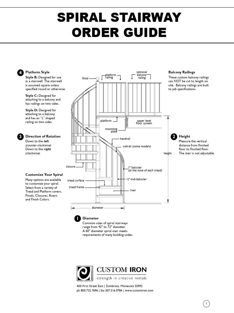 Spiral Order Guide and RFQ Form PDF Stairs Building Engineering