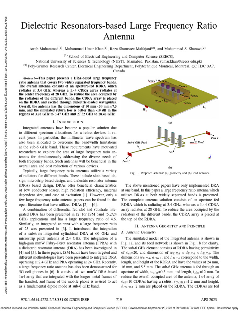 DRA-Based Dual-Band Antenna Design | PDF | Antenna (Radio) | Radio Spectrum