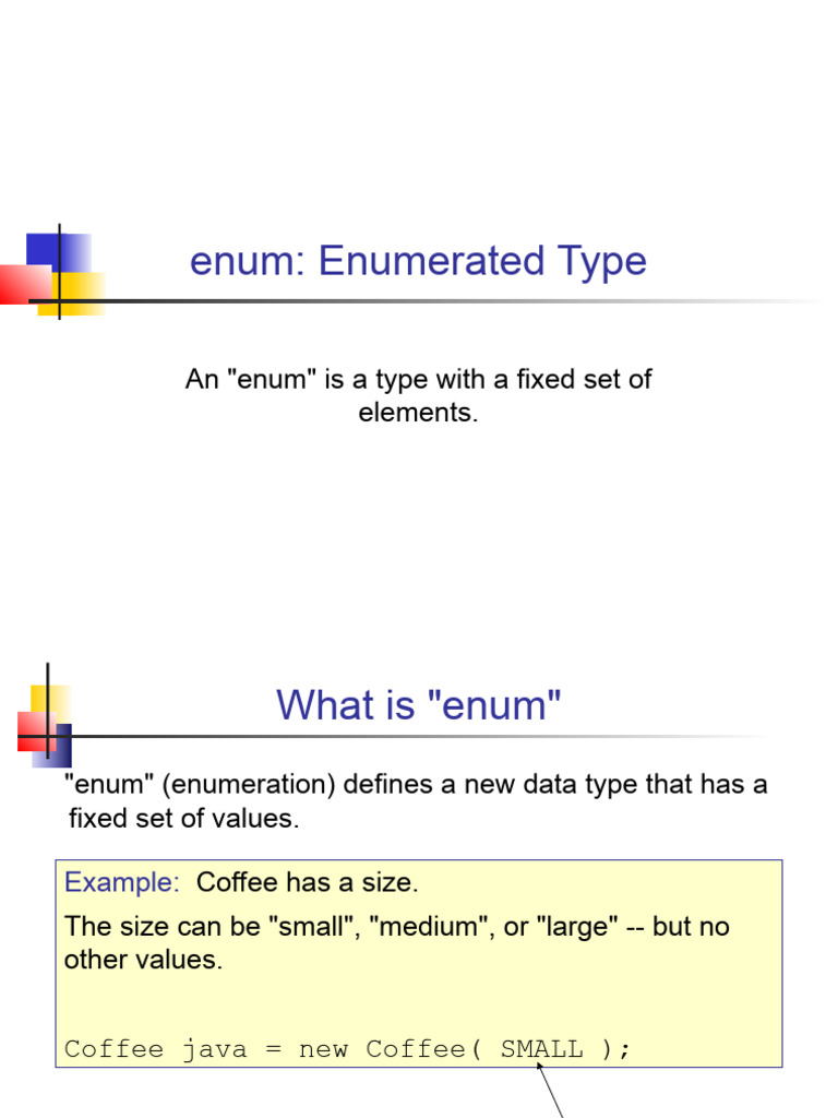 22 Enumeration | PDF | Programming Paradigms | Computer Programming