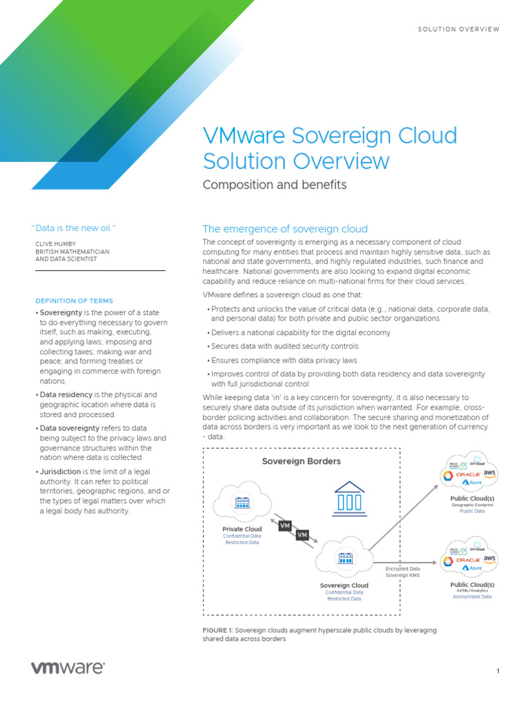 VMW Sovereign Cloud Solution Brief Customer | PDF | Cloud Computing ...