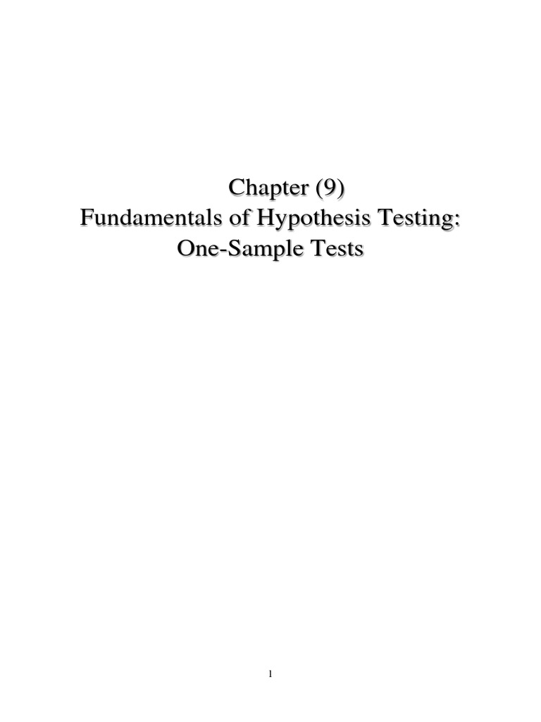 CH 9 Hypothesis Testing 40-41-2 4 | PDF | Type I And Type Ii Errors ...