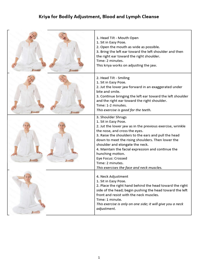 Kriya for Lymphatic and Bodily Health | PDF | Breathing | Shoulder