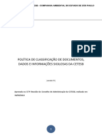 Politica de Classificacao de Documentos Dados e Informacoes Sigilosas Da CETESB