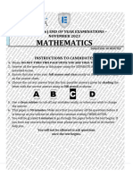 Year 6 End of Term 3 Exams - 2023 (Mathematics)