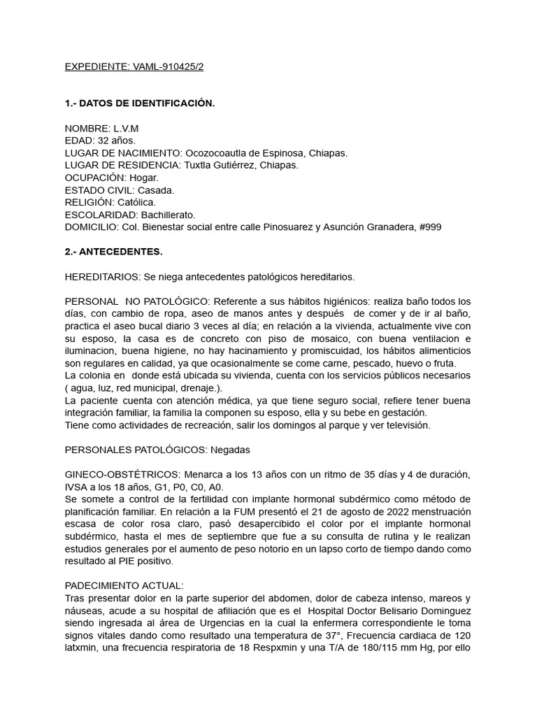 Distocia Funicular en Embarazo de 38 SDG | PDF | Feto | Especialidades ...