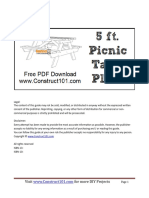 5 Foot Picnic Table Plans