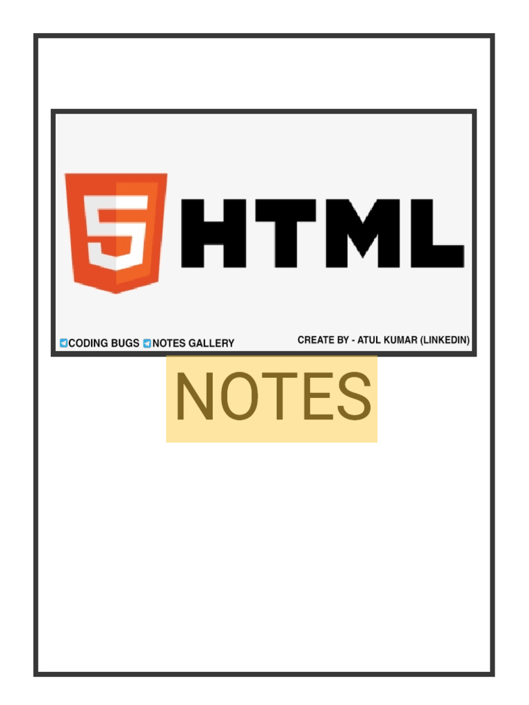 Complete HTML Notes | PDF