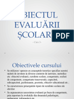 Tme - Obiectul Evaluării Școlare