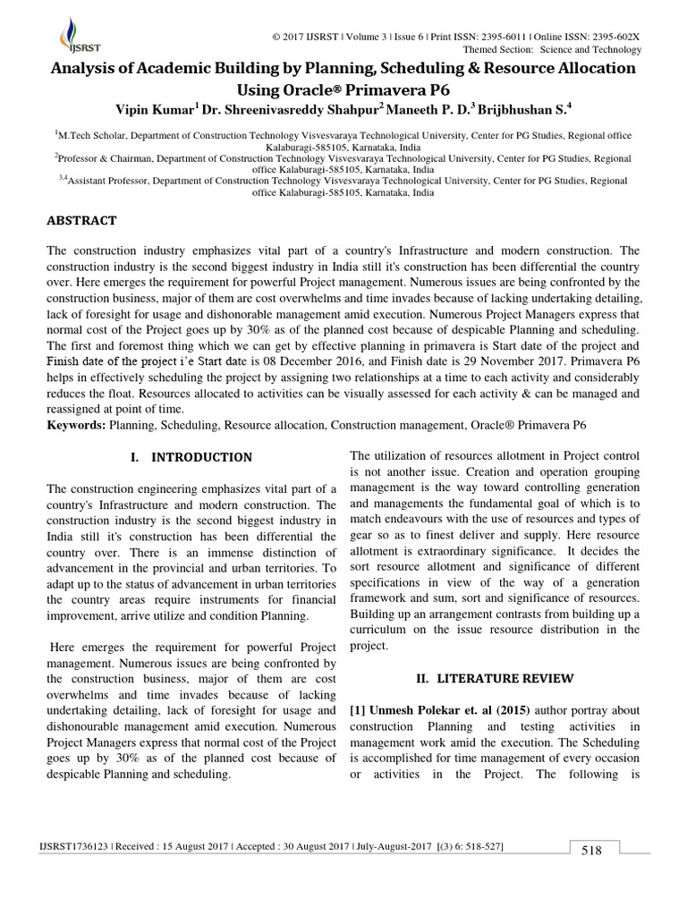 Analysis of academic building by plannin pdf international standard