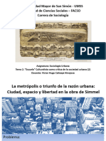 5 - Tema 2 La Metrópolis o Triunfo de La Razón Urbana Simmel