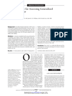 A Brief Measure For Assessing Generalized Anxiety Disorder