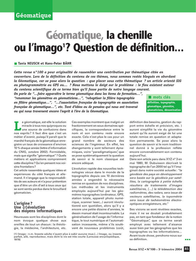 Geomatique | PDF | Géomatique | Système d'information géographique