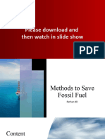 Methods To Save Fossil Fuel - Rathan