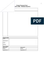 Project Proposal Form DBMS