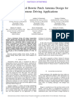 Aperture-Coupled Bowtie Patch Antenna Design For Autonomous Driving Applications