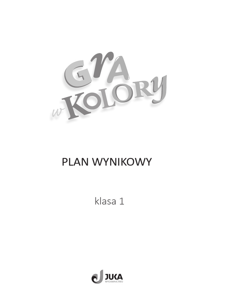 Gra w kolory plan wynikowy klasa 1 pdf