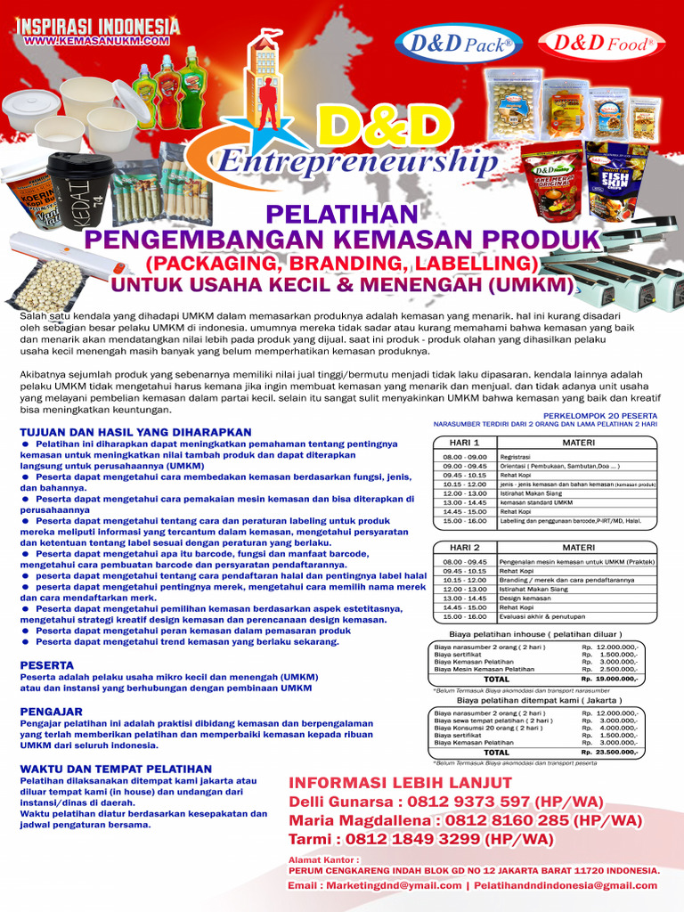 Pelatihan Packaging untuk Produk Lokal Desa Tanjungsari