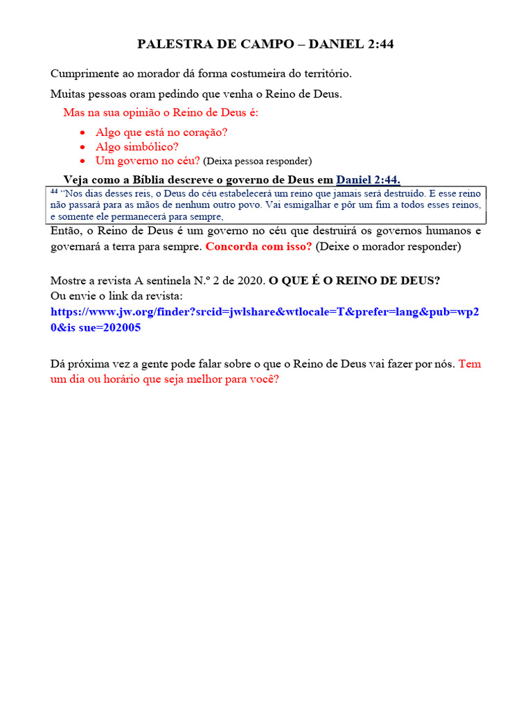 3 - Conversa Sobre A Bíblia - Daniel 2 44 | PDF | Estudos de Línguas ...
