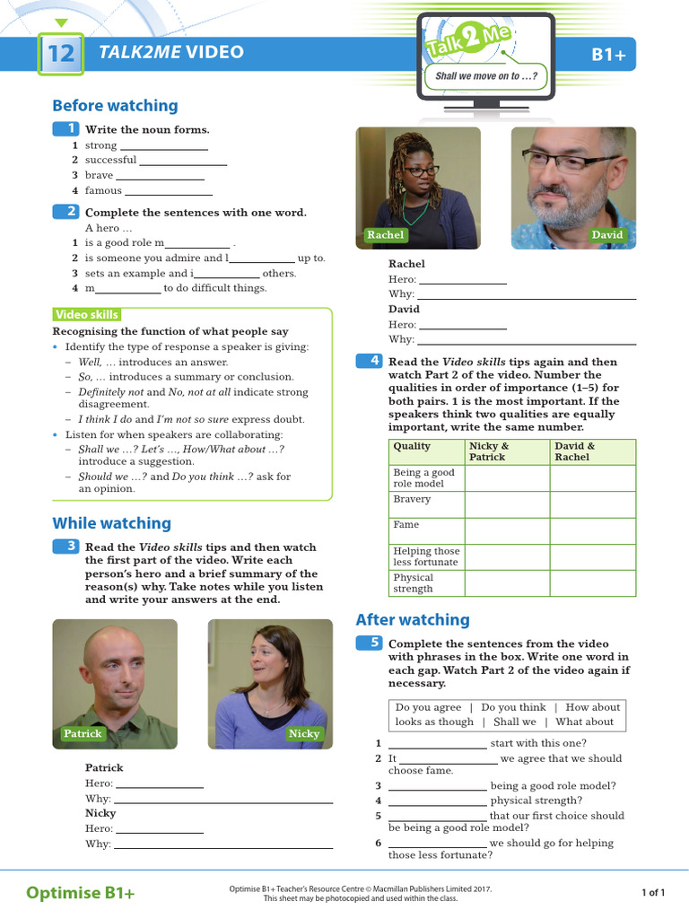 Opt B1plus T2m Unit 12 Worksheet Pdf Linguistics Cognitive Science