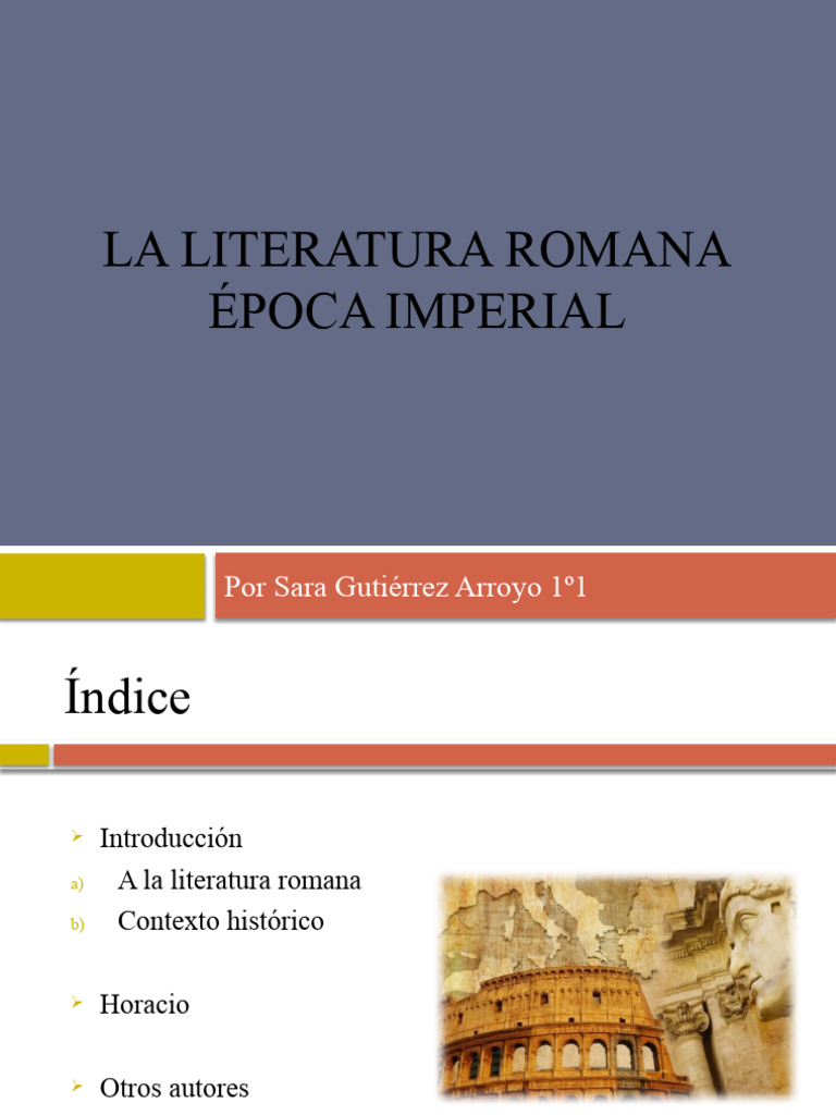 ROMA-época Imperial Presentación | PDF | Horacio | imperio Romano