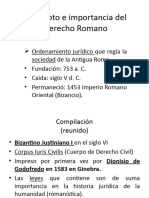 Concepto e Importancia Del Derecho Romano