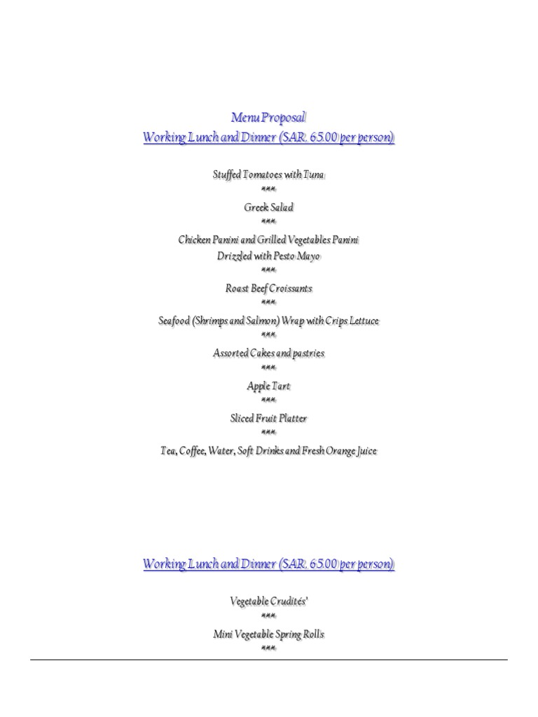 Light Lunches | PDF