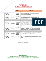 Itinerary - INDONESIA