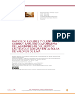 Ratios de Liquidez Y Cuentas Por Cobrar: Análisis Comparativo de Las Empresas Del Sector Lácteo Que Cotizan en La Bolsa de Valores de Lima