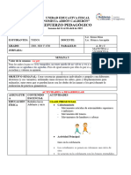 PLANIFICACION INTERDISCIPLINAR ED. FÍSICA Elemental SEMANA 3 4to Parcial