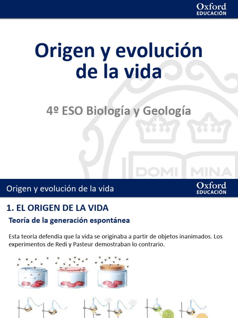 Origen y Evolución de la Vida | PDF | Evolución | Seleccion natural