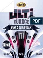 Ulti̇ Seri̇si̇ Tyt Türkçe Branş Denemeleri̇ Örnek PDF