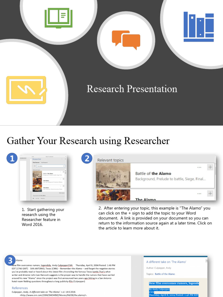 Research Presentation Guide in Word 2016 | PDF | Citation | Human ...