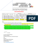 Revised Class Test Routine - 1st Year 1st Semester - 2023 - BFSN - Revised