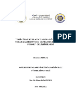 Tibbi Cihaz Kullanicilarina Yönelik "Tibbi Cihaz Kalibrasyonu Genel Değerlendirme Formu" Geliştirilmesi