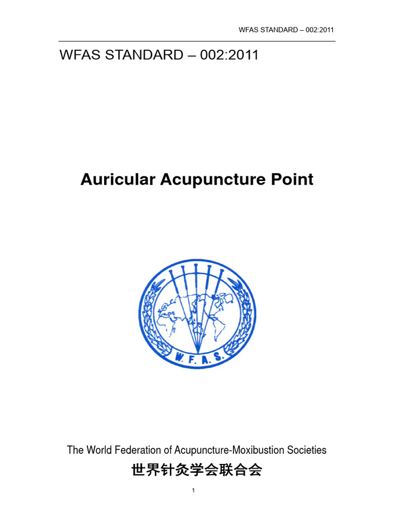Auricular Acupuncture Point Wfas | PDF | Anatomical Terms Of Location ...