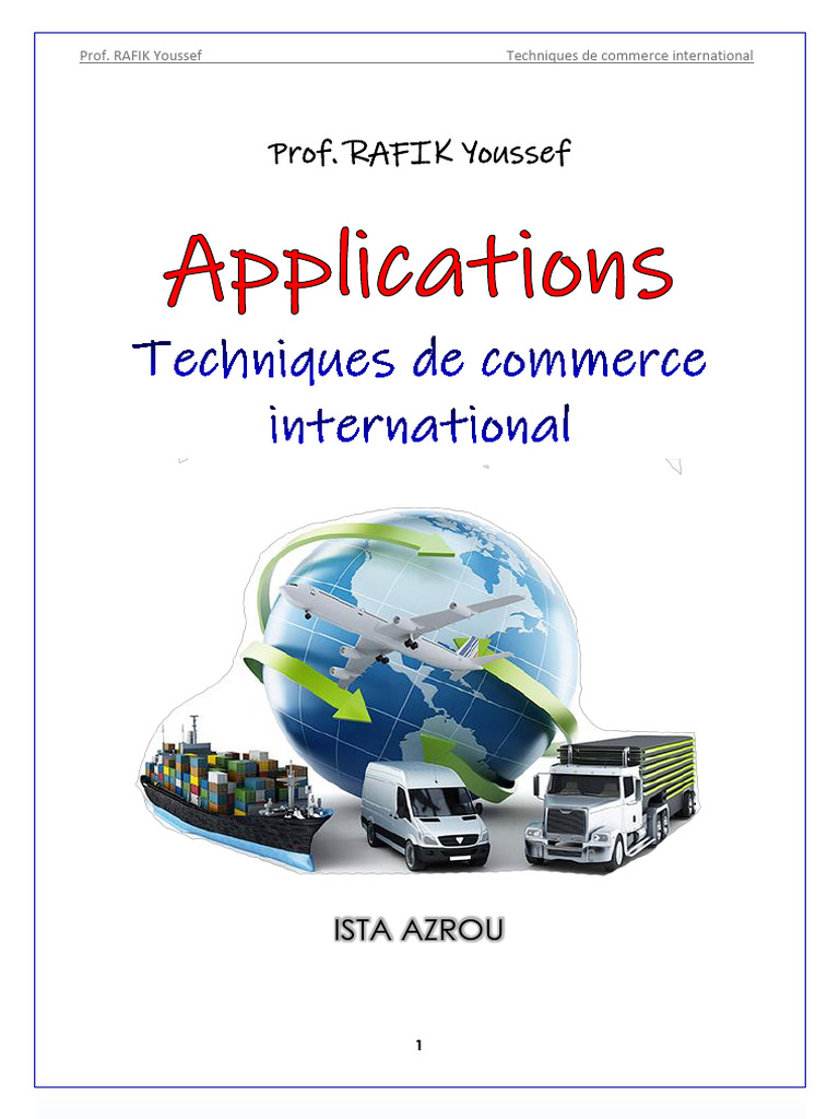 Techniques Commerce International | PDF | Organisation mondiale du ...