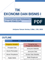 Statistik Ekonomi Dan Bisnis I: Pengertian Dan Peranan Statistika Dalam Penelitian