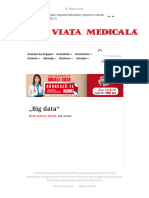 Big Data" - Viața Medicală