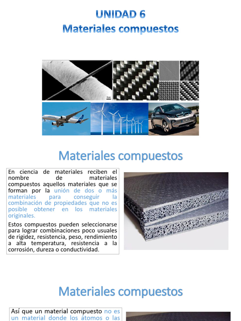 UNIDAD 4 5 7 Materiales | PDF | Acero inoxidable | Material compuesto